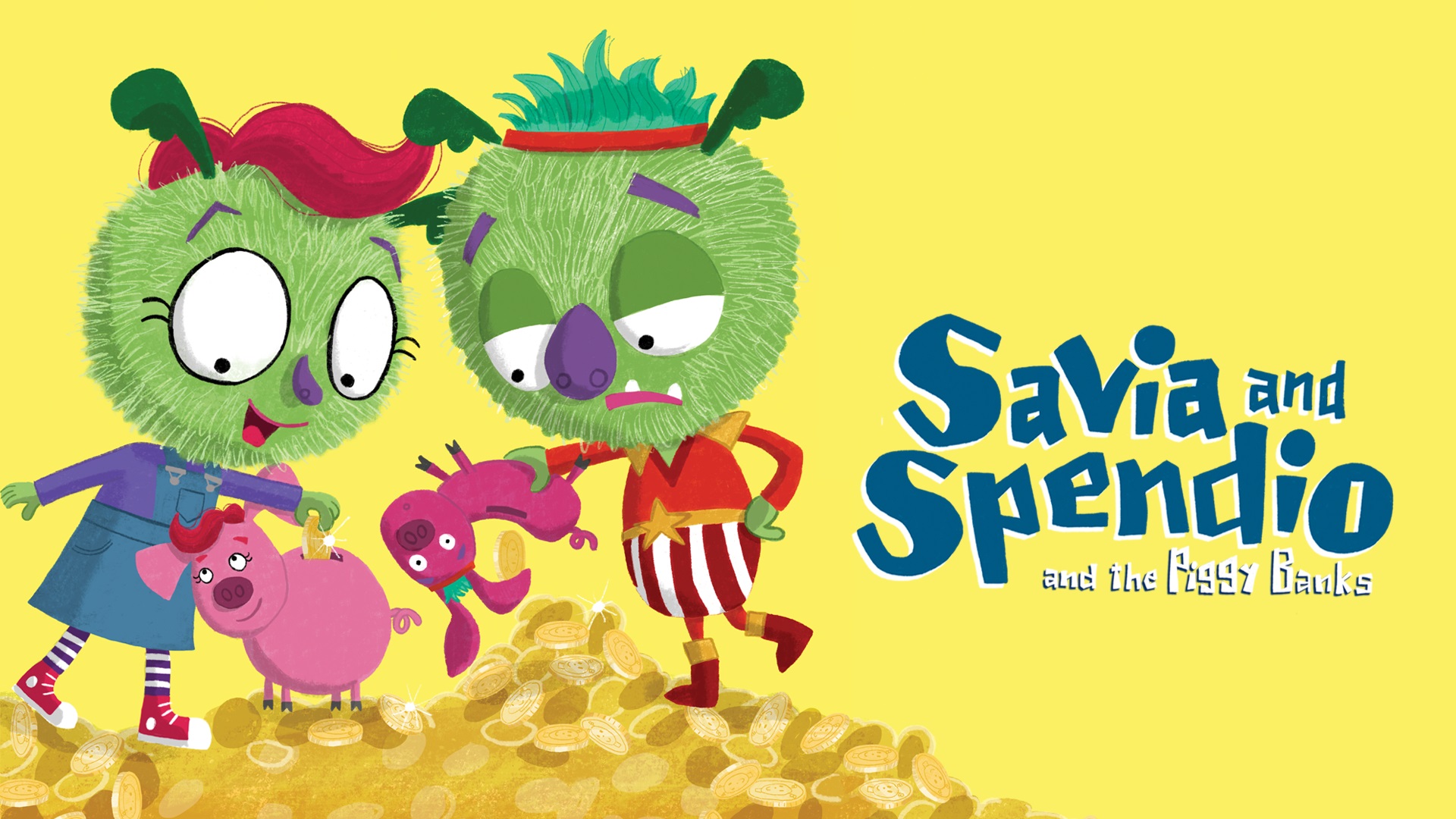 Savia is always careful with money but her brother Spendio wastes it all, mainly on sweets. However, one day Savia spends all her money on some materials and now her piggy bank is empty too! Will Savia and Spendio be able to fill up their piggy banks again?